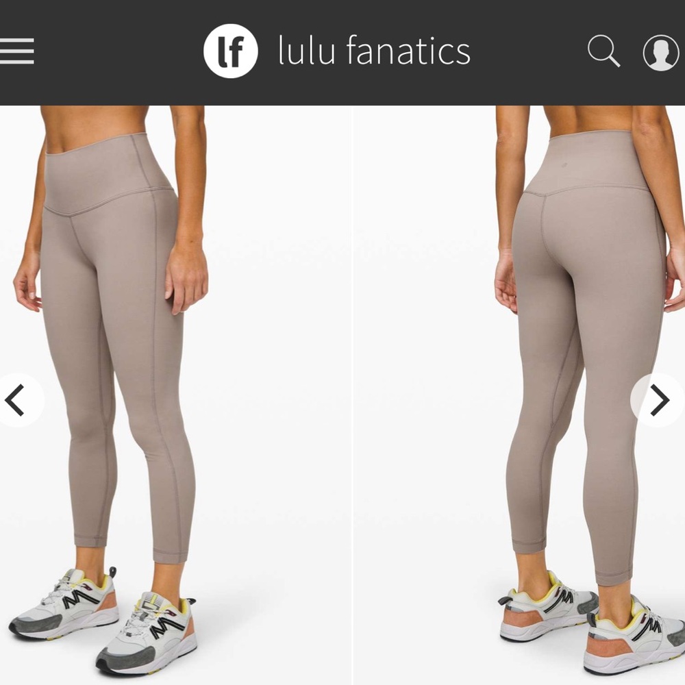 Lululemon Align Pant II 25" Sz 6 Dark Chrome Grey Silver 7/8 Length Double Lined